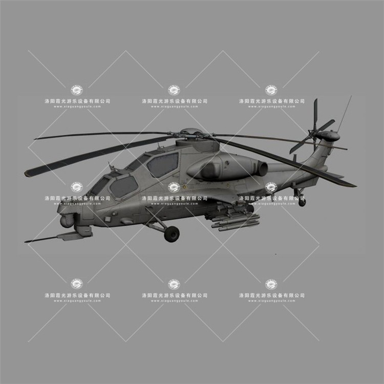 防城武装直升机3D模型